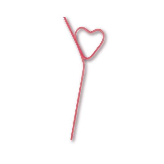 RED HEART VALENTINE'S DAY PARTY STRAWS