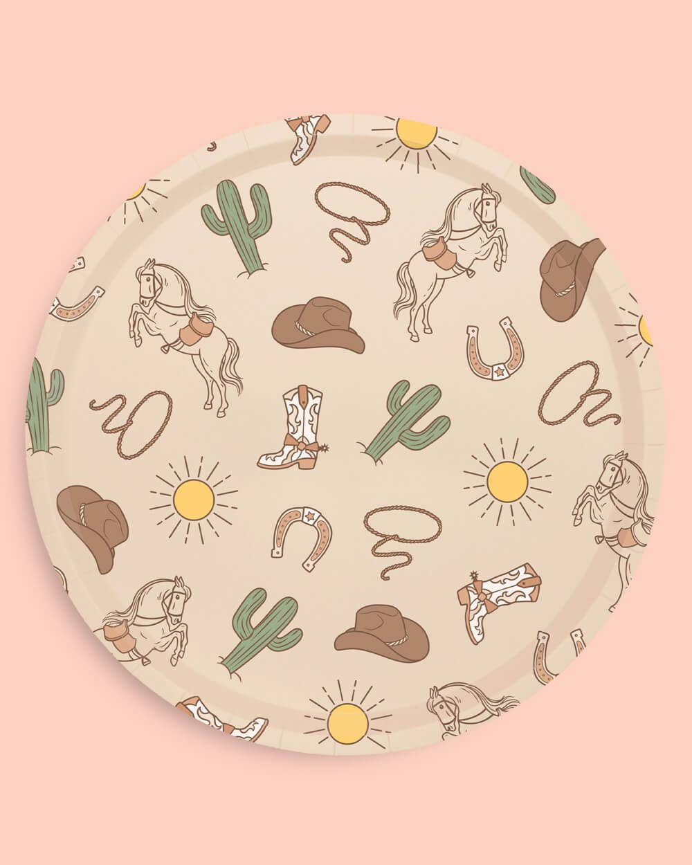 Western Rodeo Paper Plates