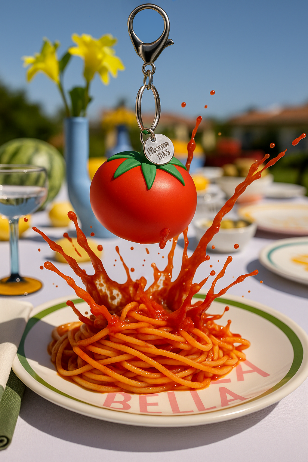 Tomato Keychain Charm