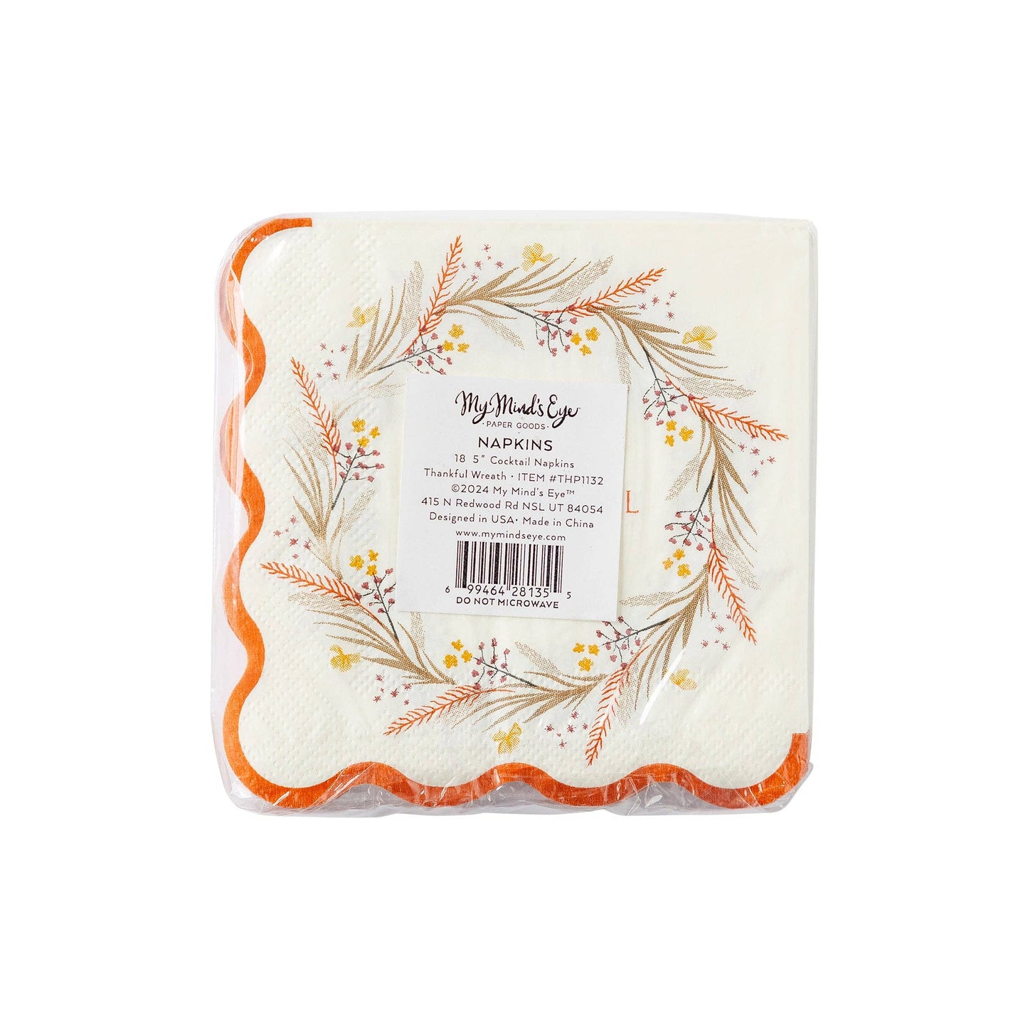 Thankful Wreath Napkin