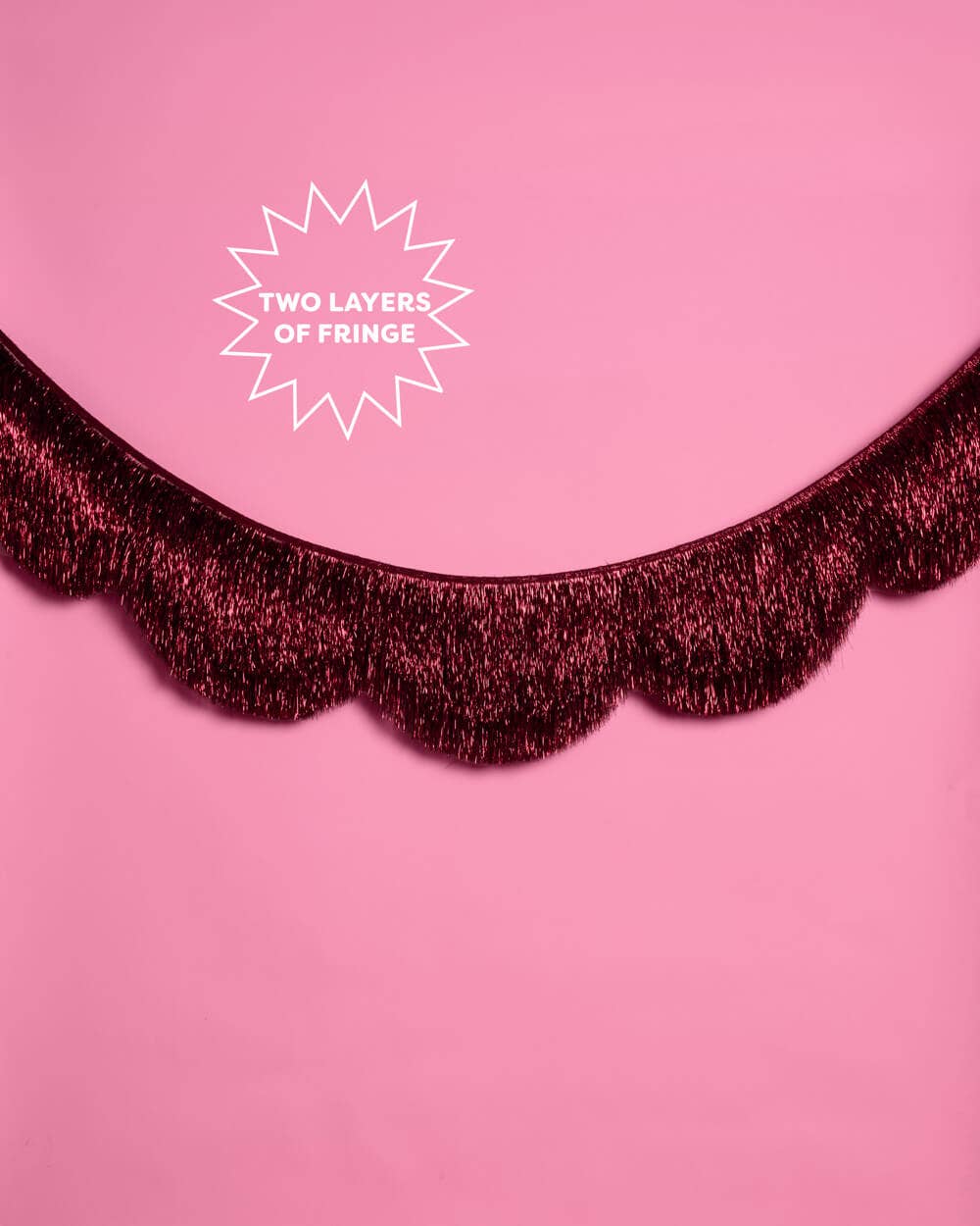 Burgundy Fringe Banner