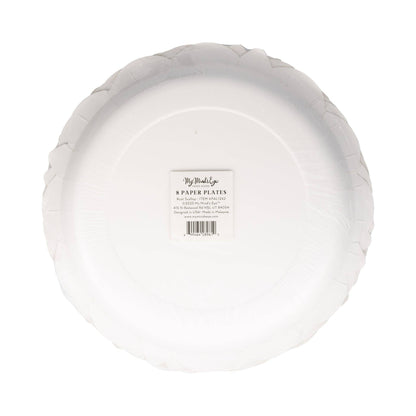 Falloween Rust Scalloped Round 10" Paper Plate