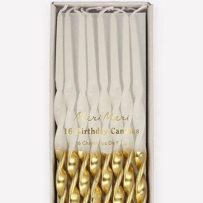 Gold Dipped Twisted Candles