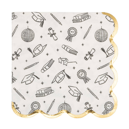 Grad Icon Foil Napkin Cocktail