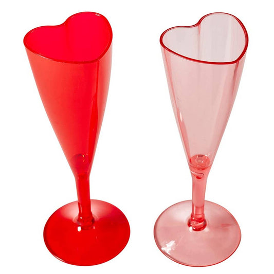 Acrylic Heart Champagne Flutes