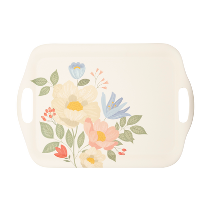 Spring Floral Reusable Bamboo Tray