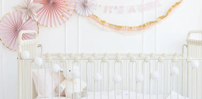 Cream Yarn Pom Pom Banner