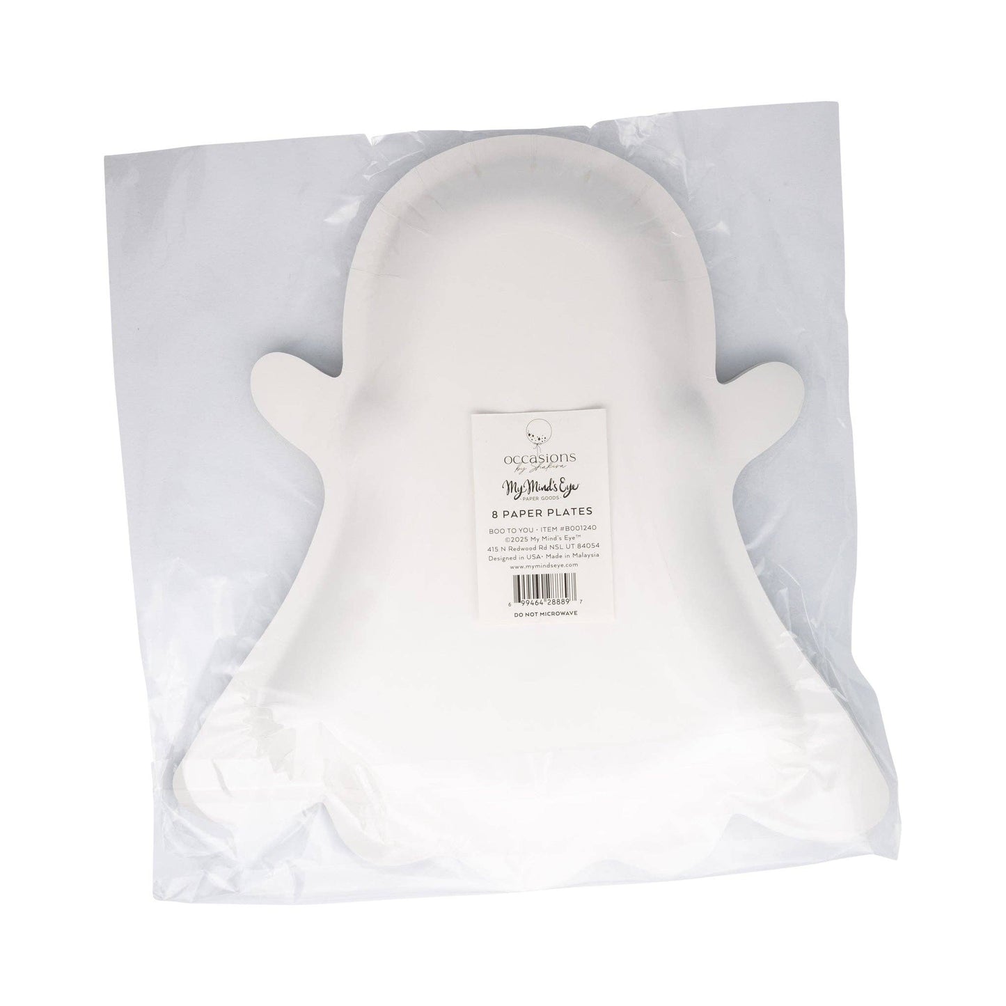 Boo Ghost Shaped Paper Plate