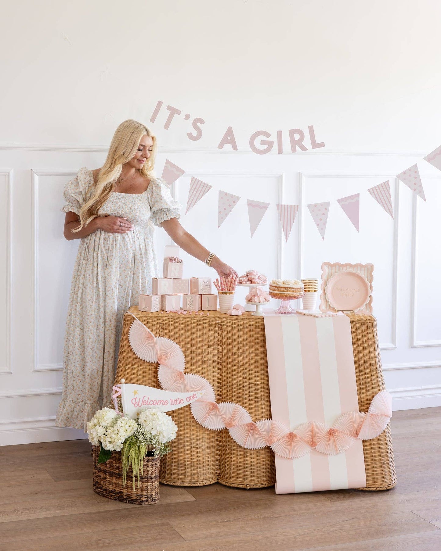 Baby Pink Paper Banner