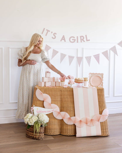 Baby Pink Paper Banner