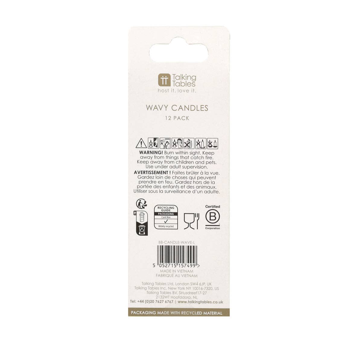 Wavy Tall Birthday Candle