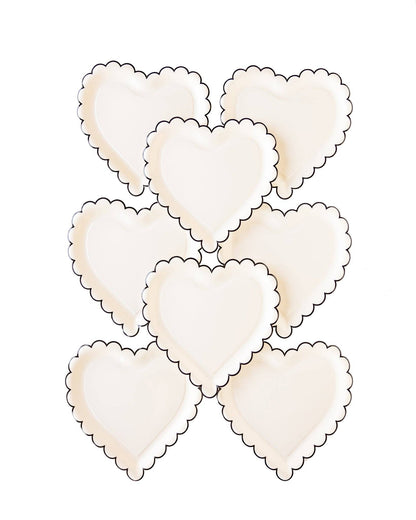 Scalloped Heart Paper Plate