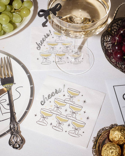 Gold Cheers Coupe Napkins