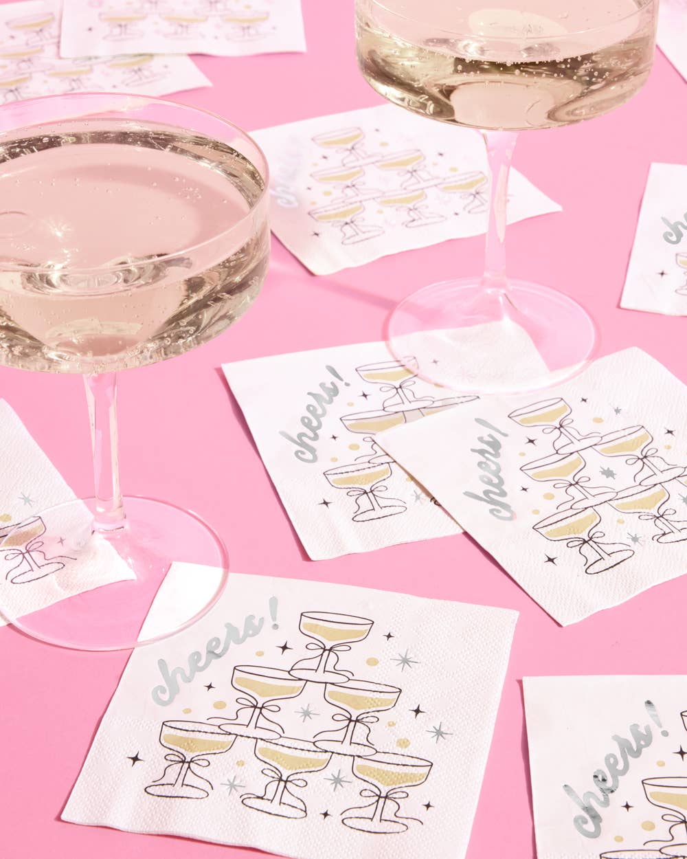 Gold Cheers Coupe Napkins