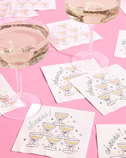 Gold Cheers Coupe Napkins
