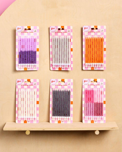 Purple Glitter Candles