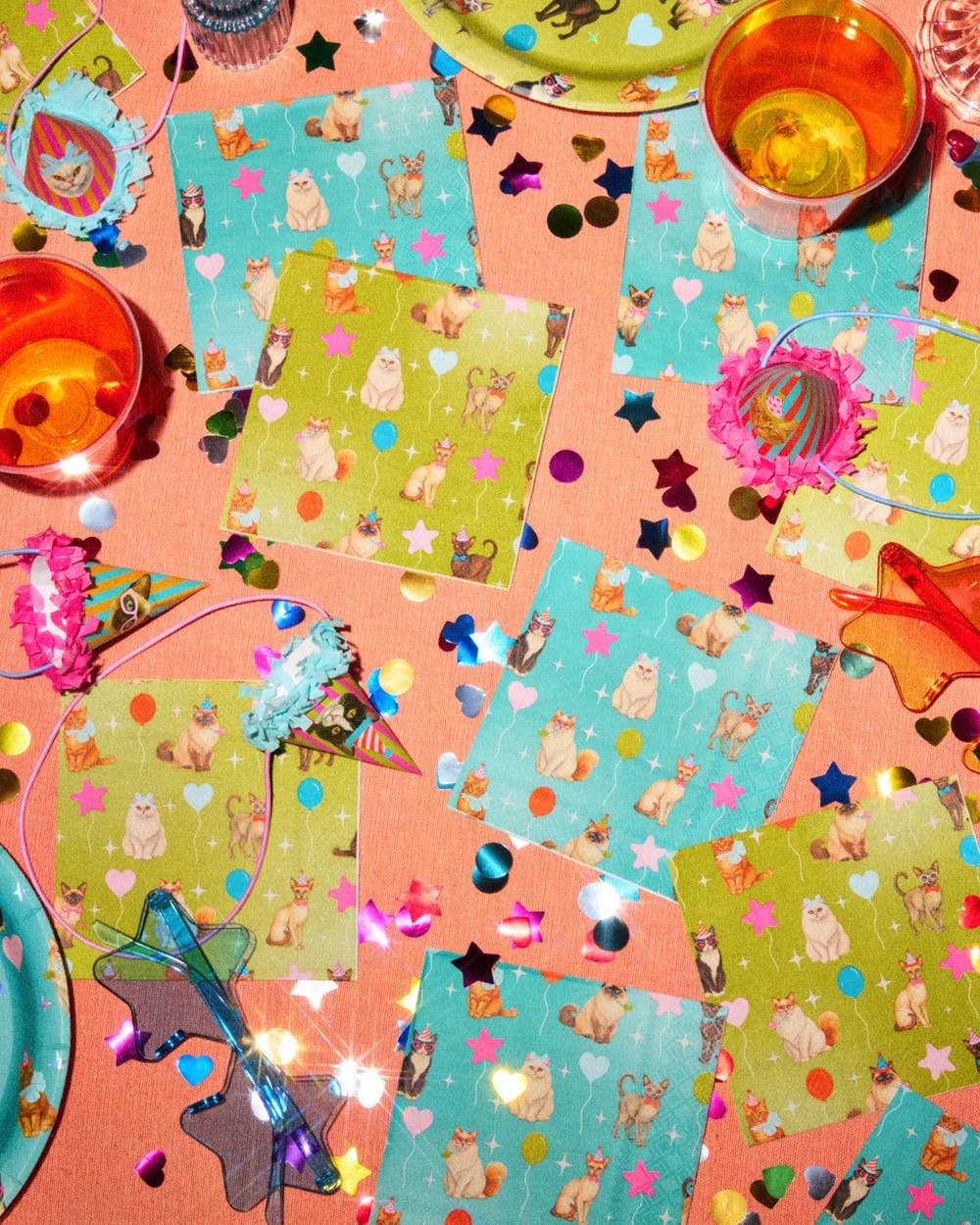 Cat Party Dinner Napkins