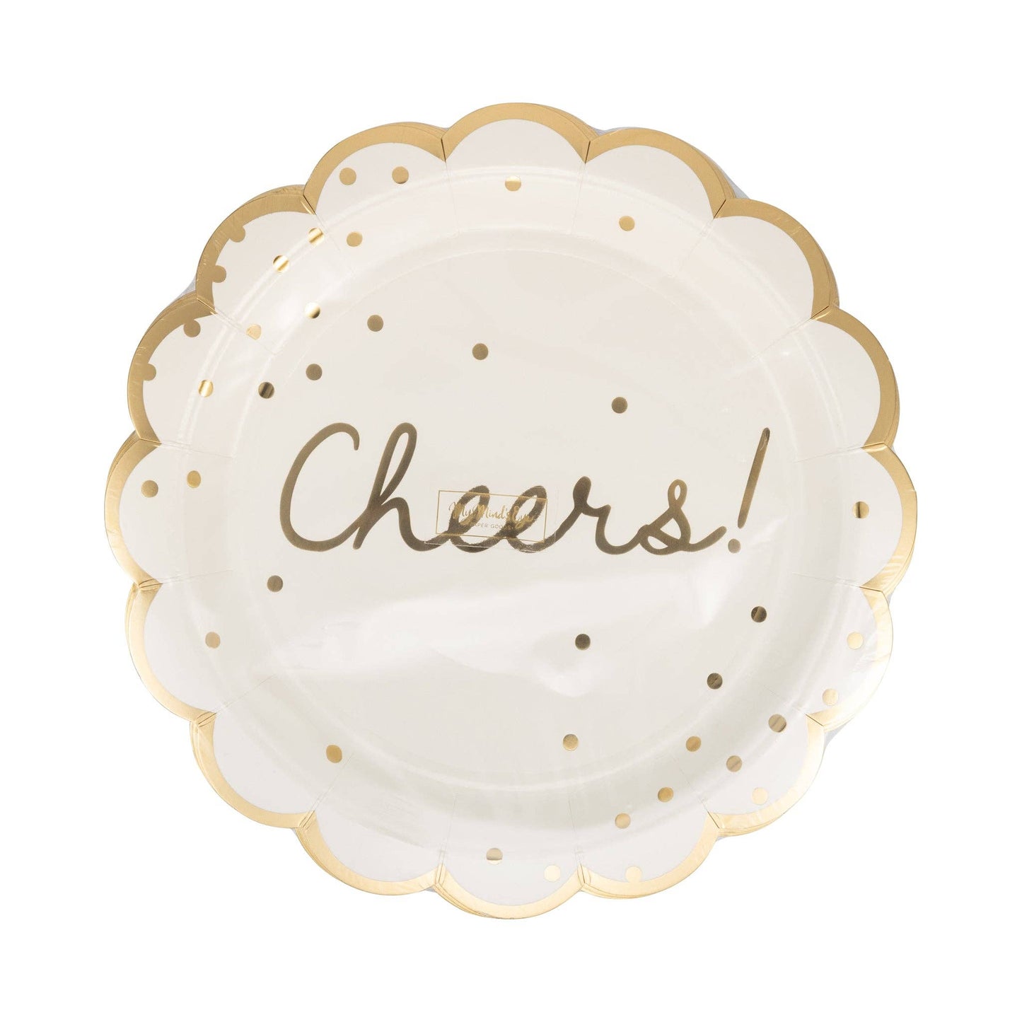 Gold Cheers Paper Plate