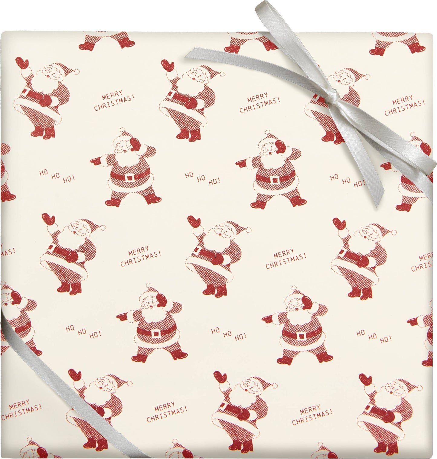 Newsprint Santas Christmas Wrapping Paper