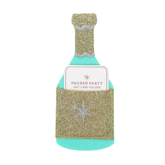 Champagne Bottle Gift Card Holder