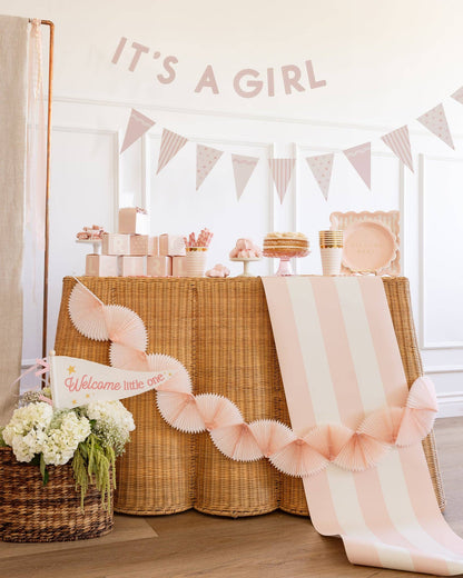 Baby Pink Paper Banner