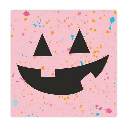 Beverage Napkins - Pink Jack O'Lantern