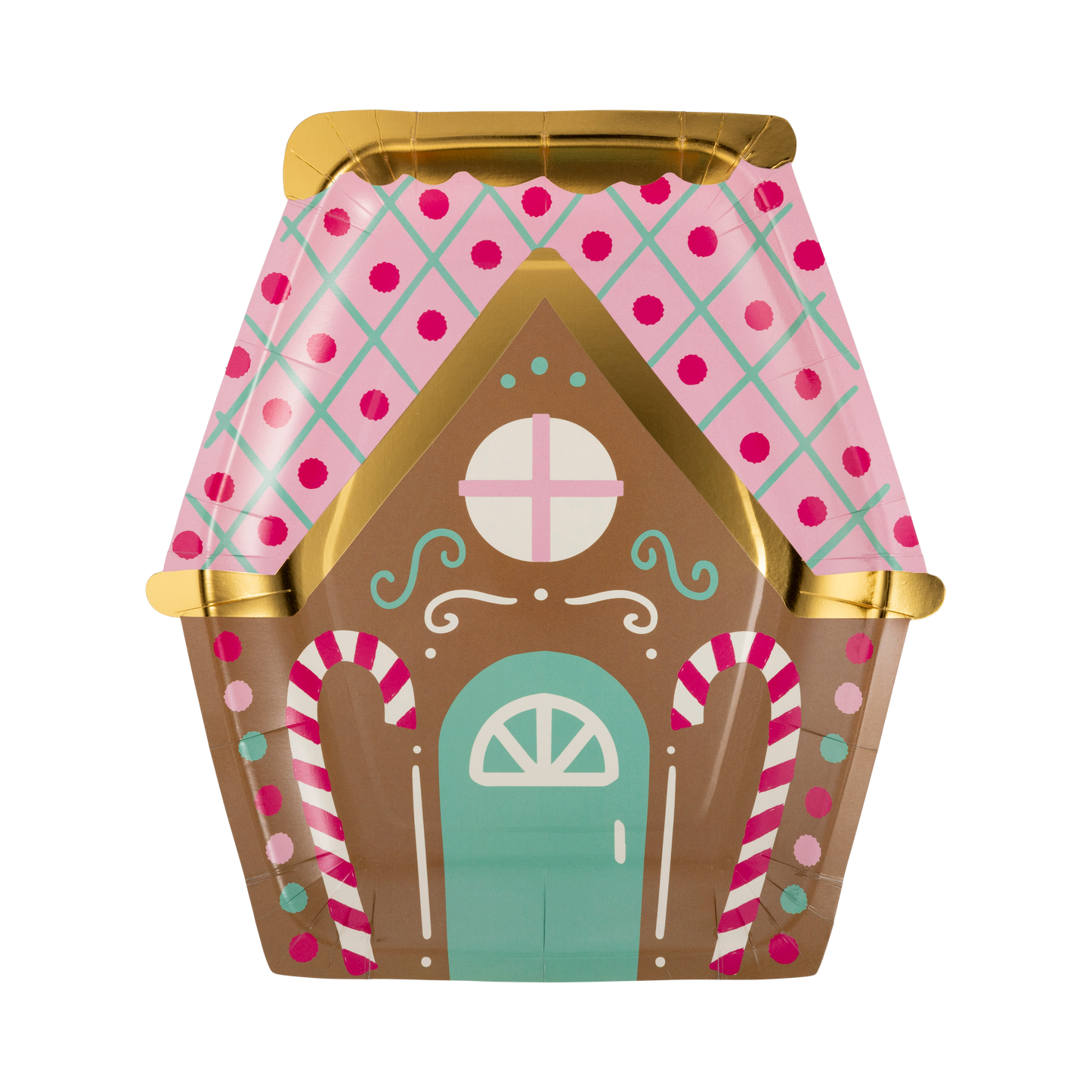 Sweet Gingerbread House Shaped Plate