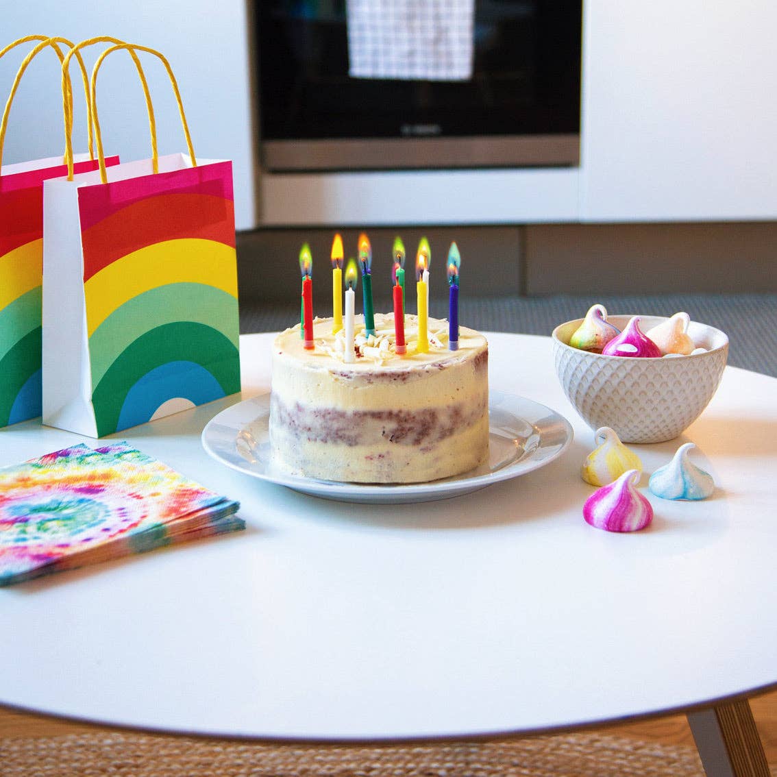 Rainbow Flame Birthday Candles