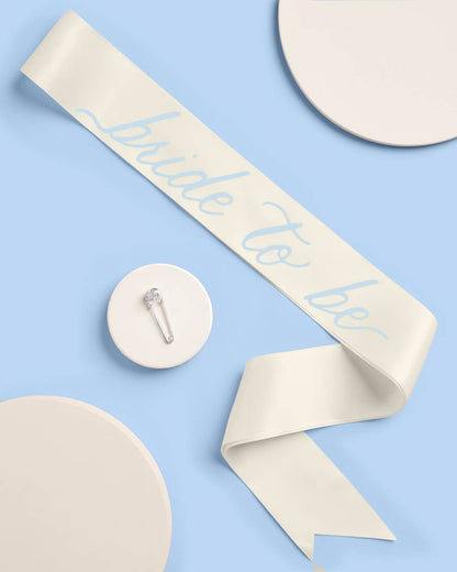 Something Blue Bride To Be Sash