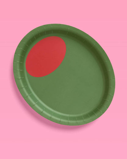 Martini and Olive Plate Set