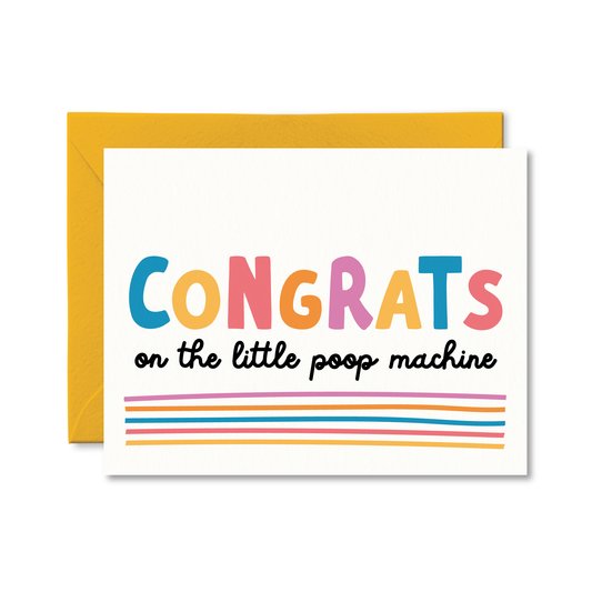 Little Poop Machine Baby Card