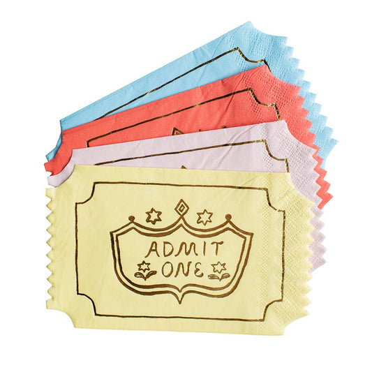 Jollity & Co. + Daydream Society - Off to the Fair "Admit One" Napkins - 16 Pk.