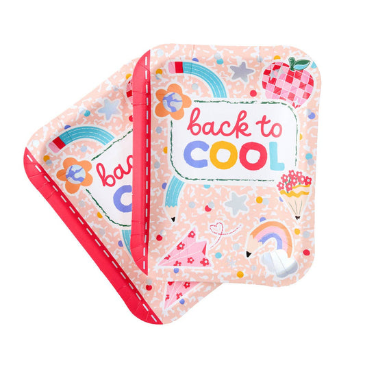 'Back to Cool' Paper Notebook Dessert Plates