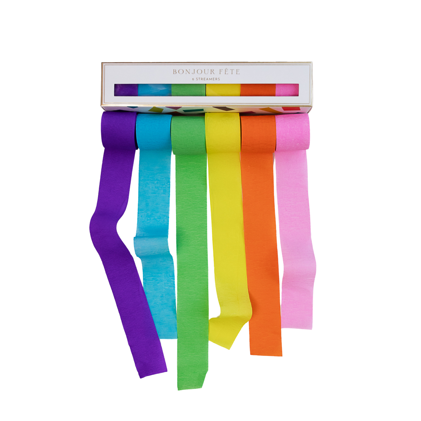 RAINBOW CREPE PAPER STREAMERS