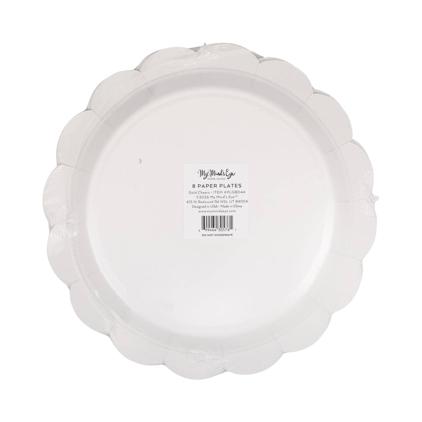 Gold Cheers Paper Plate