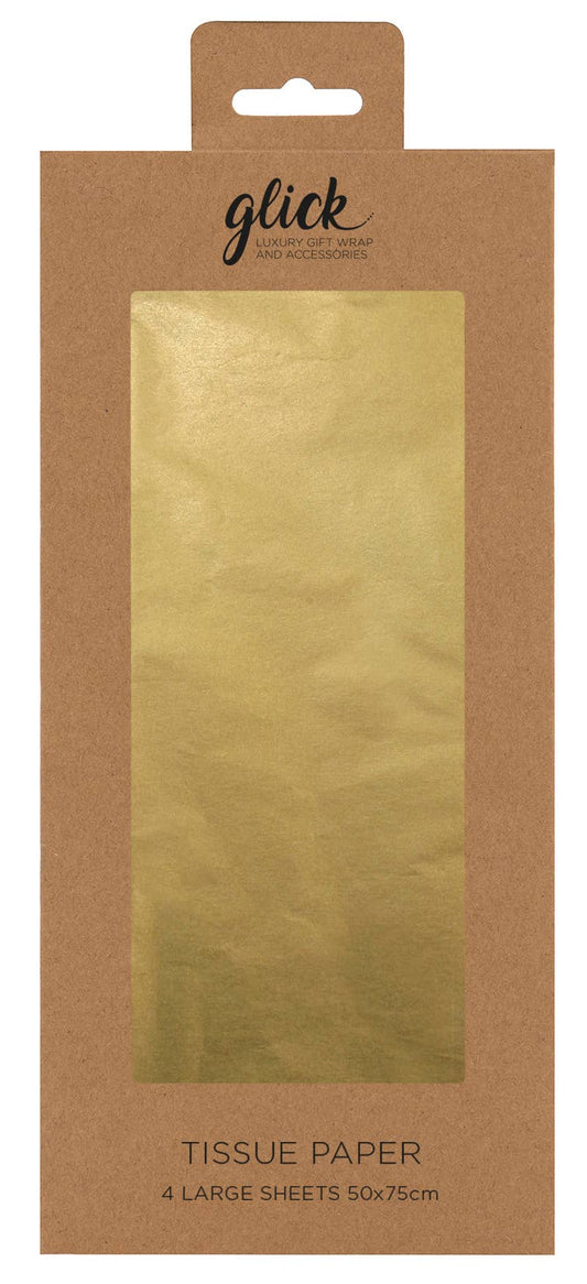 TISSUE - PLAIN GOLD