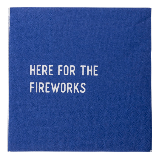 Here For Fireworks Paper Cocktail Napkin