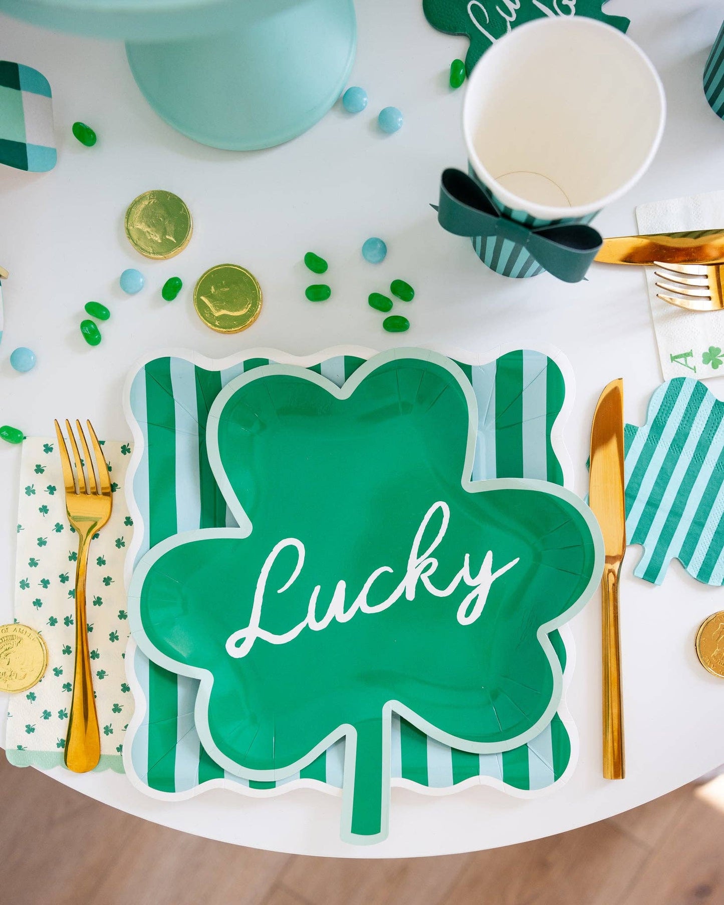 Clover Pattern Dinner Napkin
