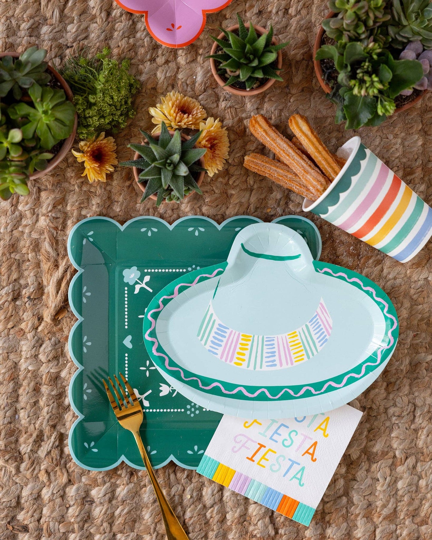 Fiesta Fringed Cocktail Napkin