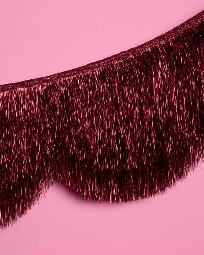 Burgundy Fringe Banner