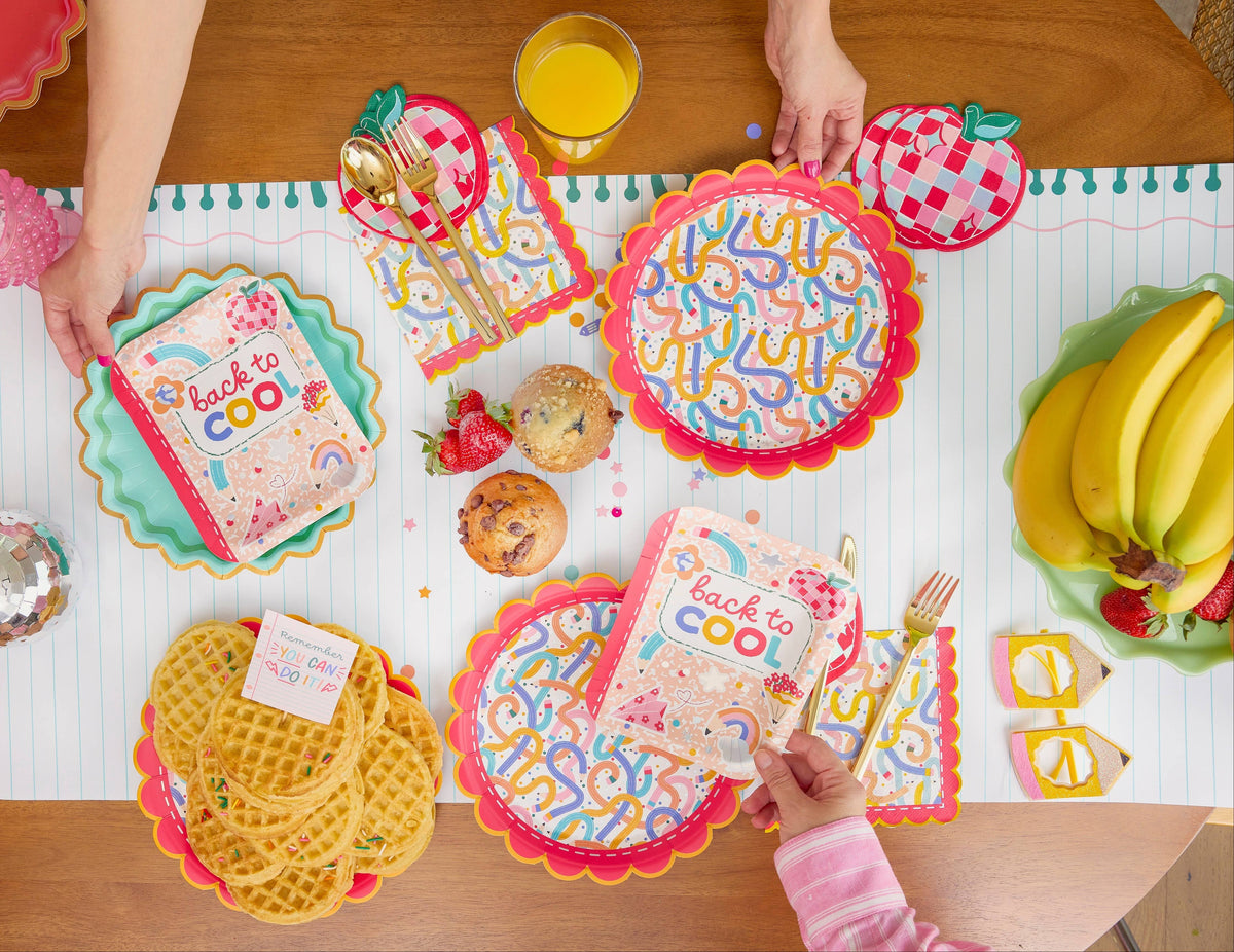 'Back to Cool' Paper Notebook Dessert Plates