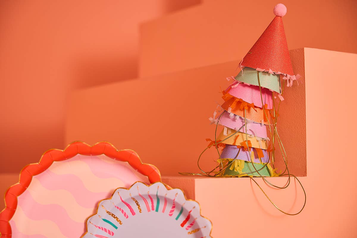 Top Off The Fun Mini Glitter Party Hats Set
