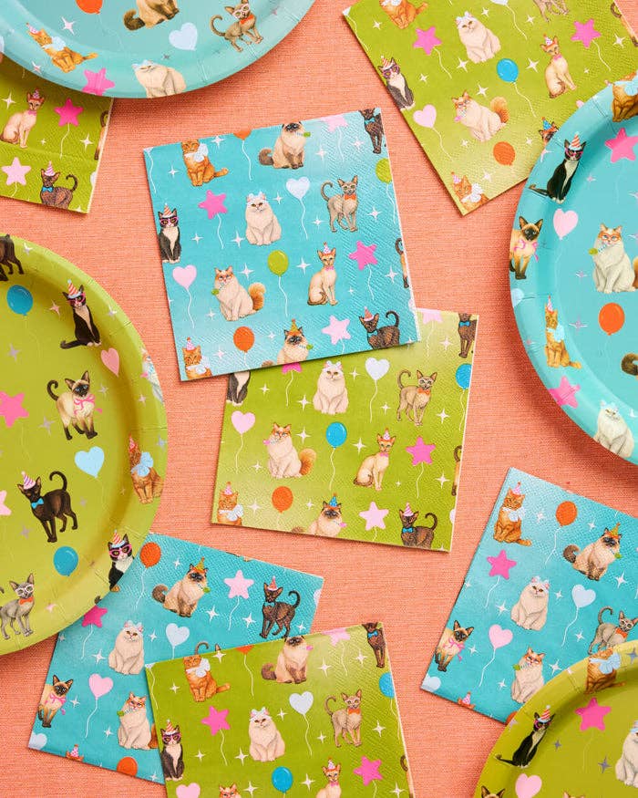 Cat Party Dinner Napkins