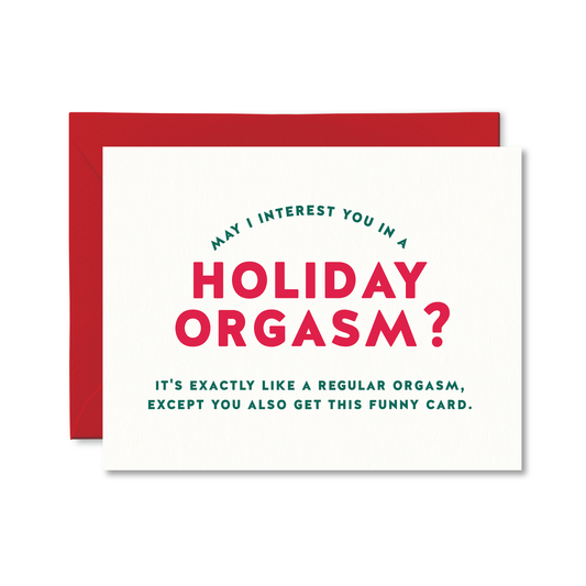 Holiday Orgasm Funny Christmas Card