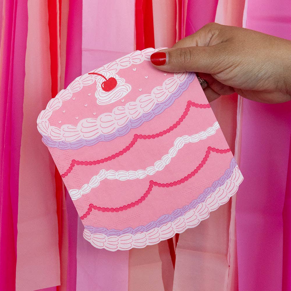 You're The Cherry On Top Die Cut Cake Large Napkin