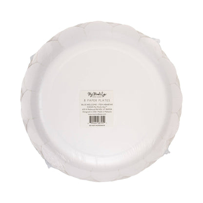 Welcome Baby Blue Plate