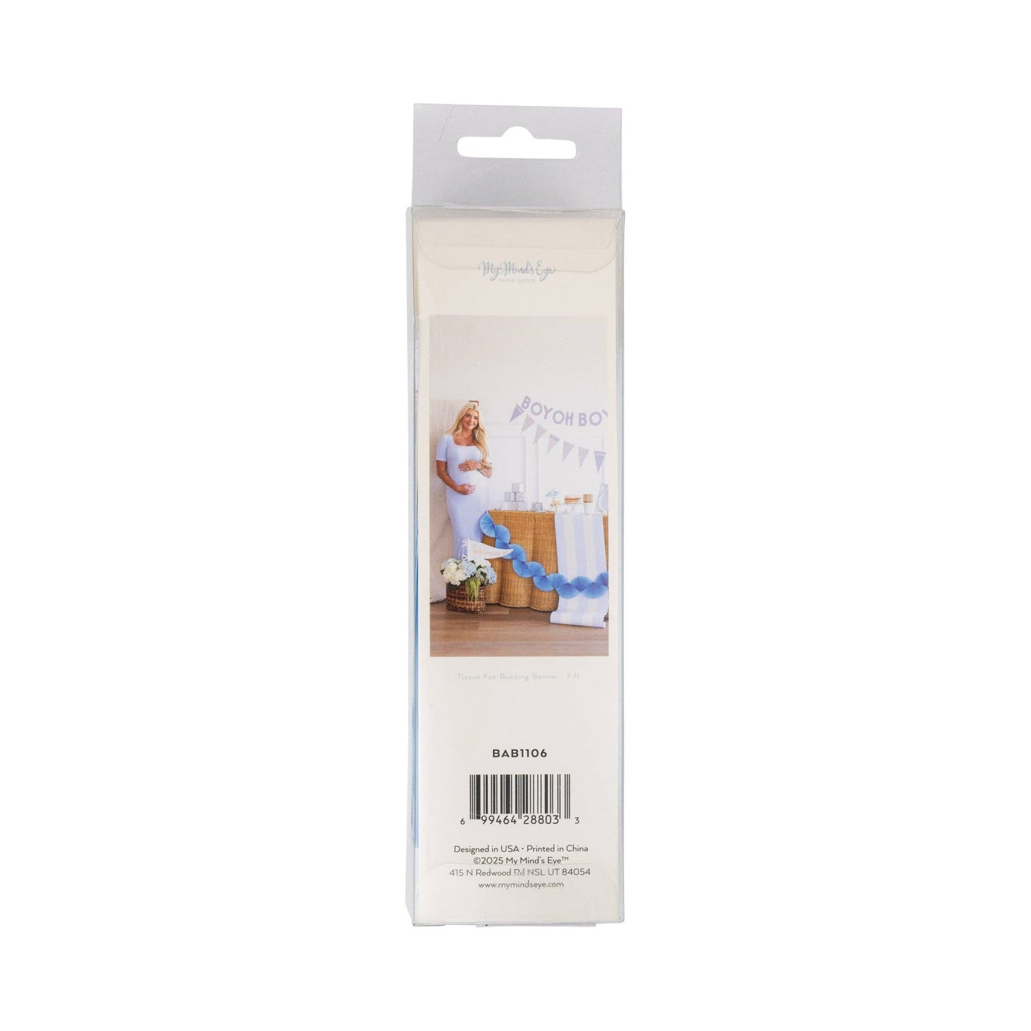 Blue Tissue Bunting Banner