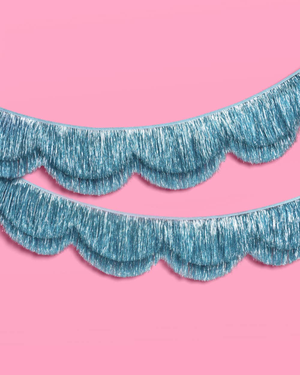Blue Scallop Fringe Banner
