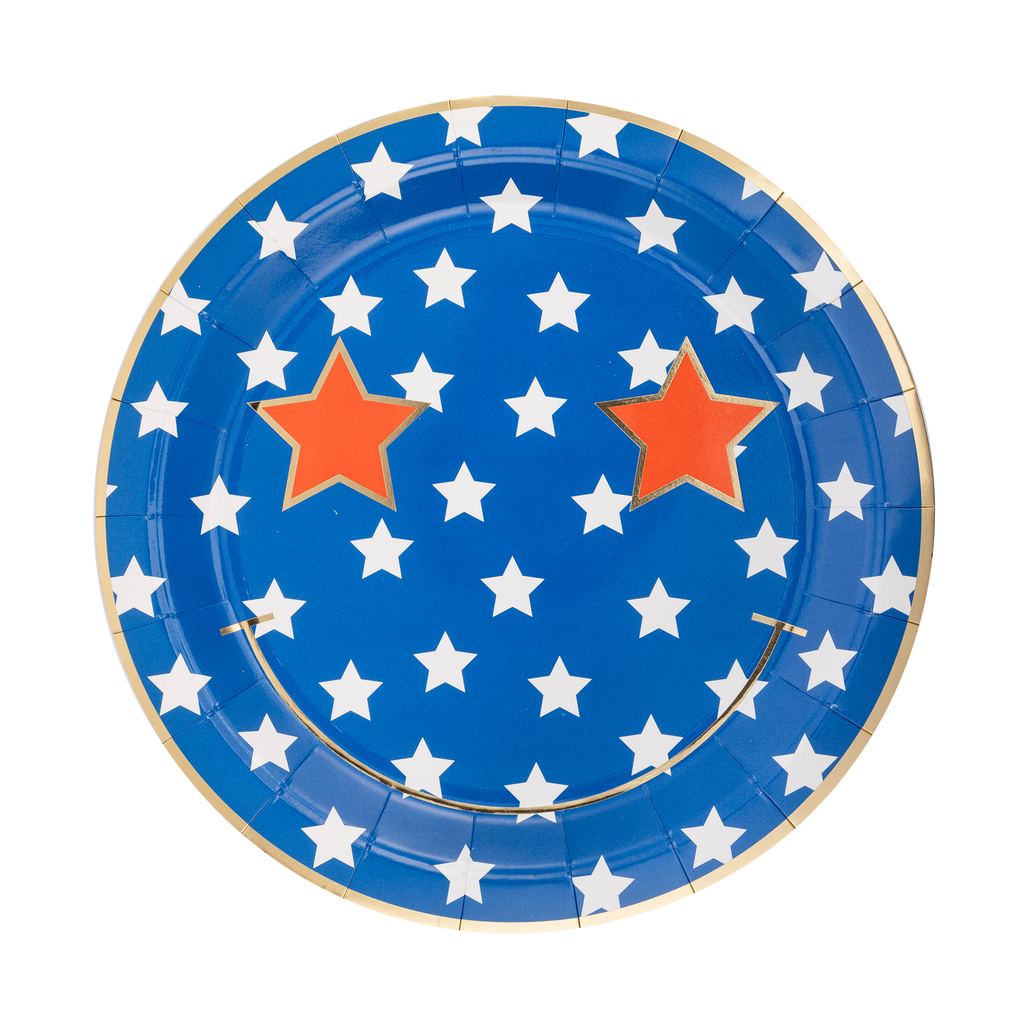 Star & Stripe Smiley Paper Plate Set