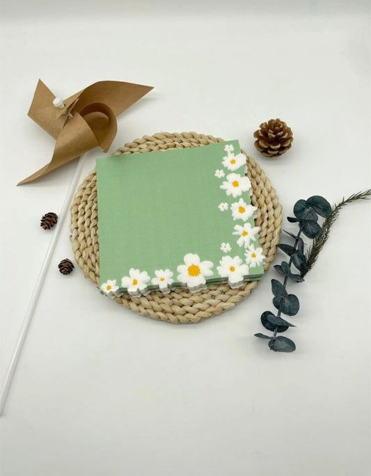 Floral Napkin- Mint & Daisy